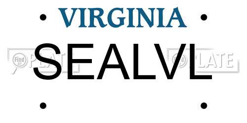 SEALVL Virginia License Plate