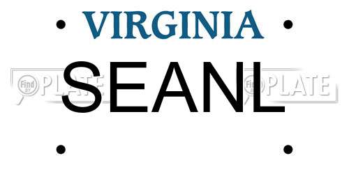 SEANL Virginia License Plate