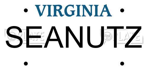 SEANUTZ Virginia License Plate