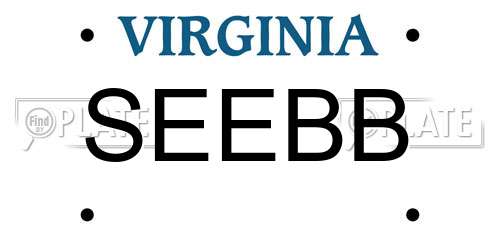 SEEBB Virginia License Plate
