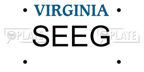SEEG Virginia License Plate