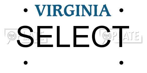SELECT Virginia License Plate