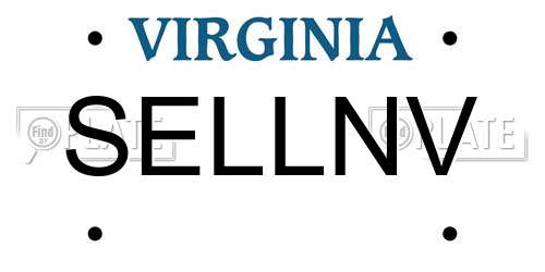 SELLNV Virginia License Plate