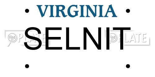 SELNIT Virginia License Plate