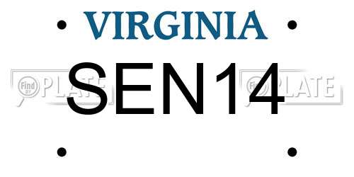 SEN14 Virginia License Plate