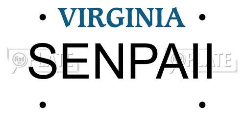 SENPAII Virginia License Plate