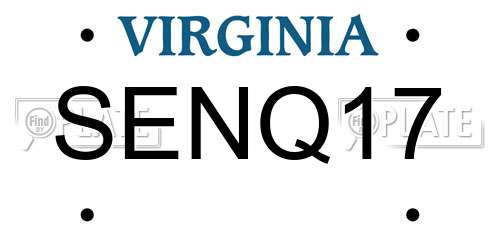 SENQ17 Virginia License Plate