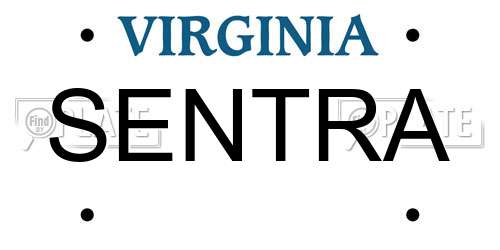 SENTRA Virginia License Plate
