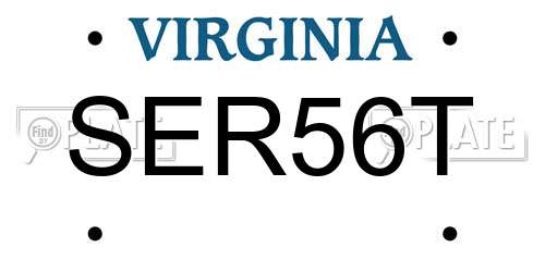 SER56T Virginia License Plate