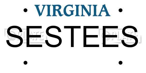 SESTEES Virginia License Plate