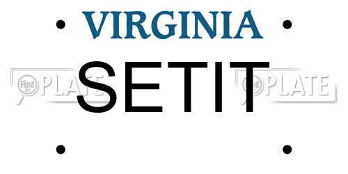 SETIT Virginia License Plate