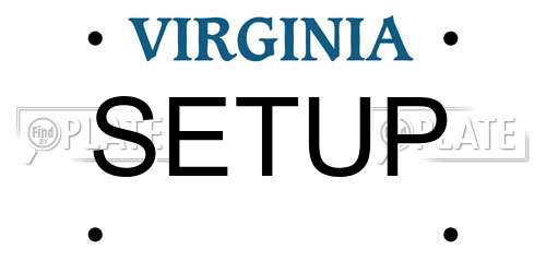 SETUP Virginia License Plate