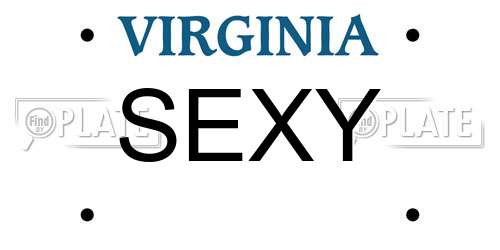 SEXY Virginia License Plate