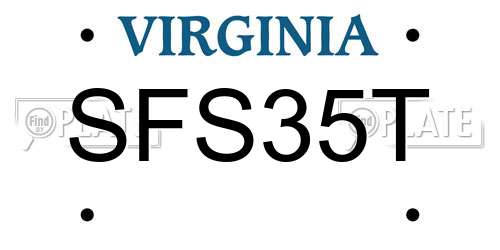 SFS35T Virginia License Plate