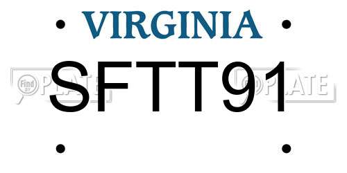 SFTT91 Virginia License Plate