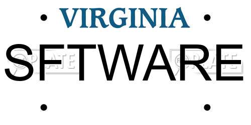 SFTWARE Virginia License Plate