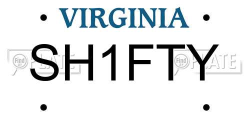 SH1FTY Virginia License Plate