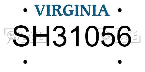 SH31056 Virginia License Plate