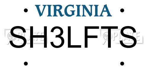 SH3LFTS Virginia License Plate