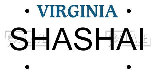 SHASHAI Virginia License Plate