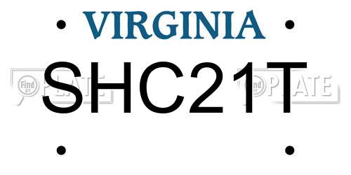 SHC21T Virginia License Plate