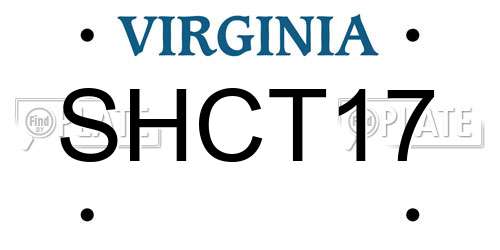 SHCT17 Virginia License Plate