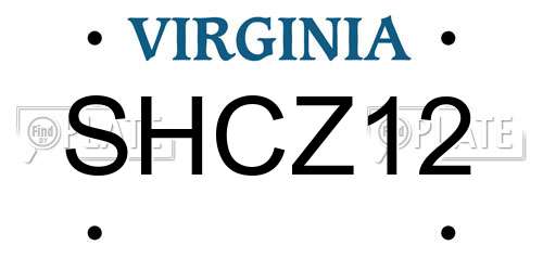 SHCZ12 Virginia License Plate