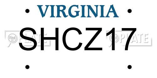 SHCZ17 Virginia License Plate