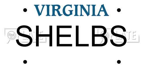 SHELBS Virginia License Plate