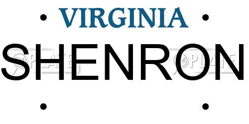 SHENRON Virginia License Plate