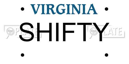 SHIFTY Virginia License Plate