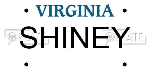 SHINEY Virginia License Plate