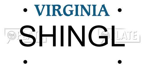 SHINGL Virginia License Plate