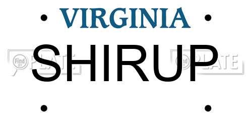 SHIRUP Virginia License Plate