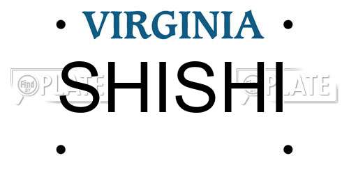 SHISHI Virginia License Plate