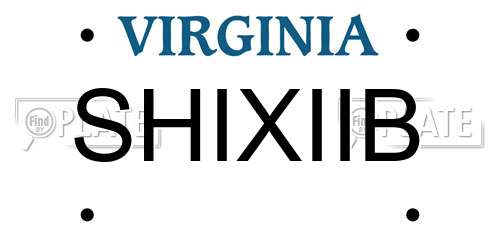 SHIXIIB Virginia License Plate