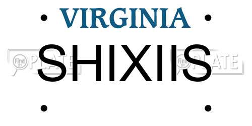 SHIXIIS Virginia License Plate