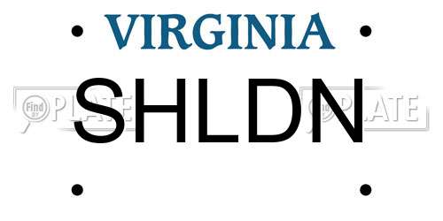 SHLDN Virginia License Plate