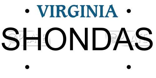 SHONDAS Virginia License Plate