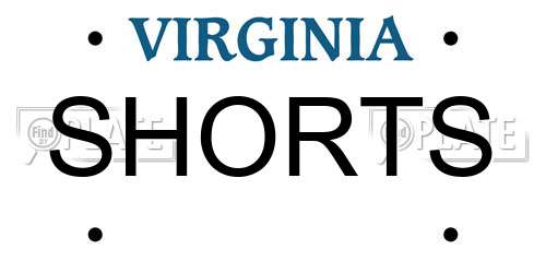SHORTS Virginia License Plate