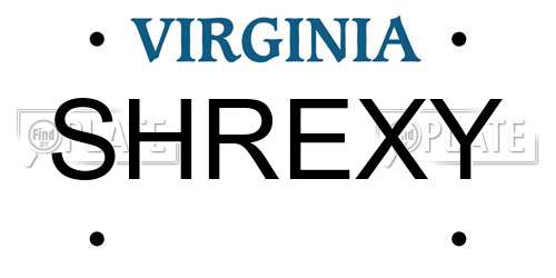 SHREXY Virginia License Plate