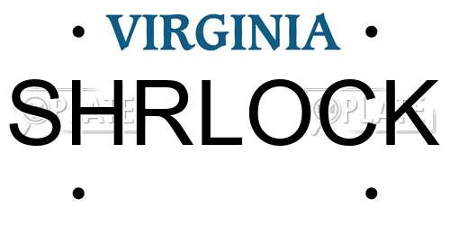 SHRLOCK Virginia License Plate