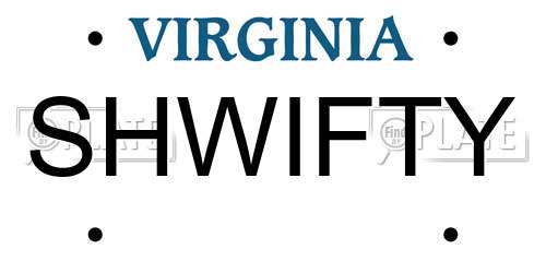 SHWIFTY Virginia License Plate