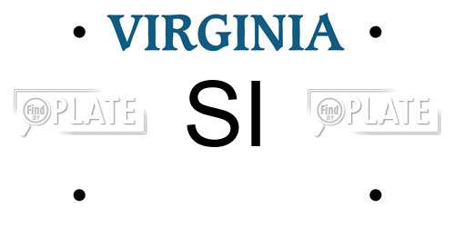 SI Virginia License Plate