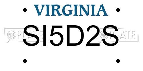 SI5D2S Virginia License Plate
