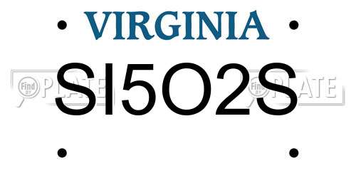 SI5O2S Virginia License Plate