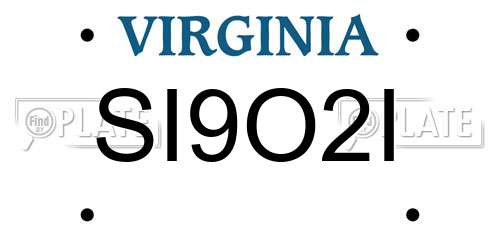SI9O2I Virginia License Plate