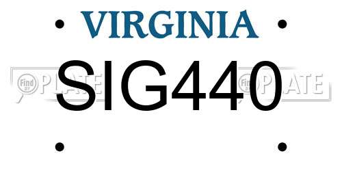 SIG440 Virginia License Plate