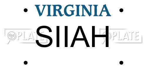 SIIAH Virginia License Plate
