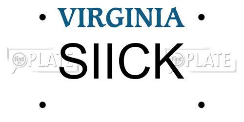 SIICK Virginia License Plate